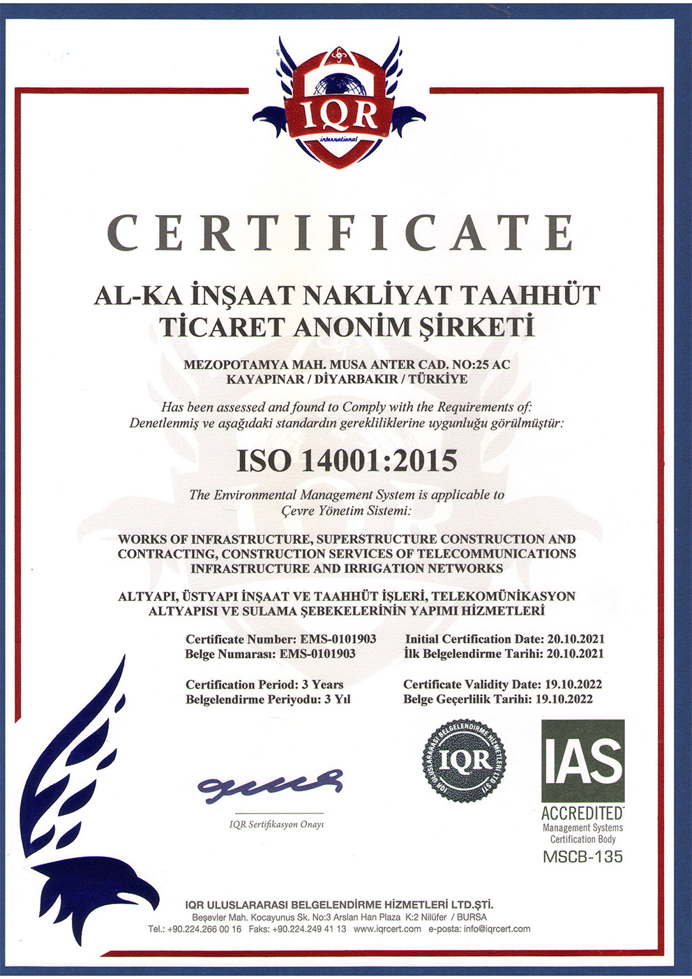ISO 14001 — Environmental Management System